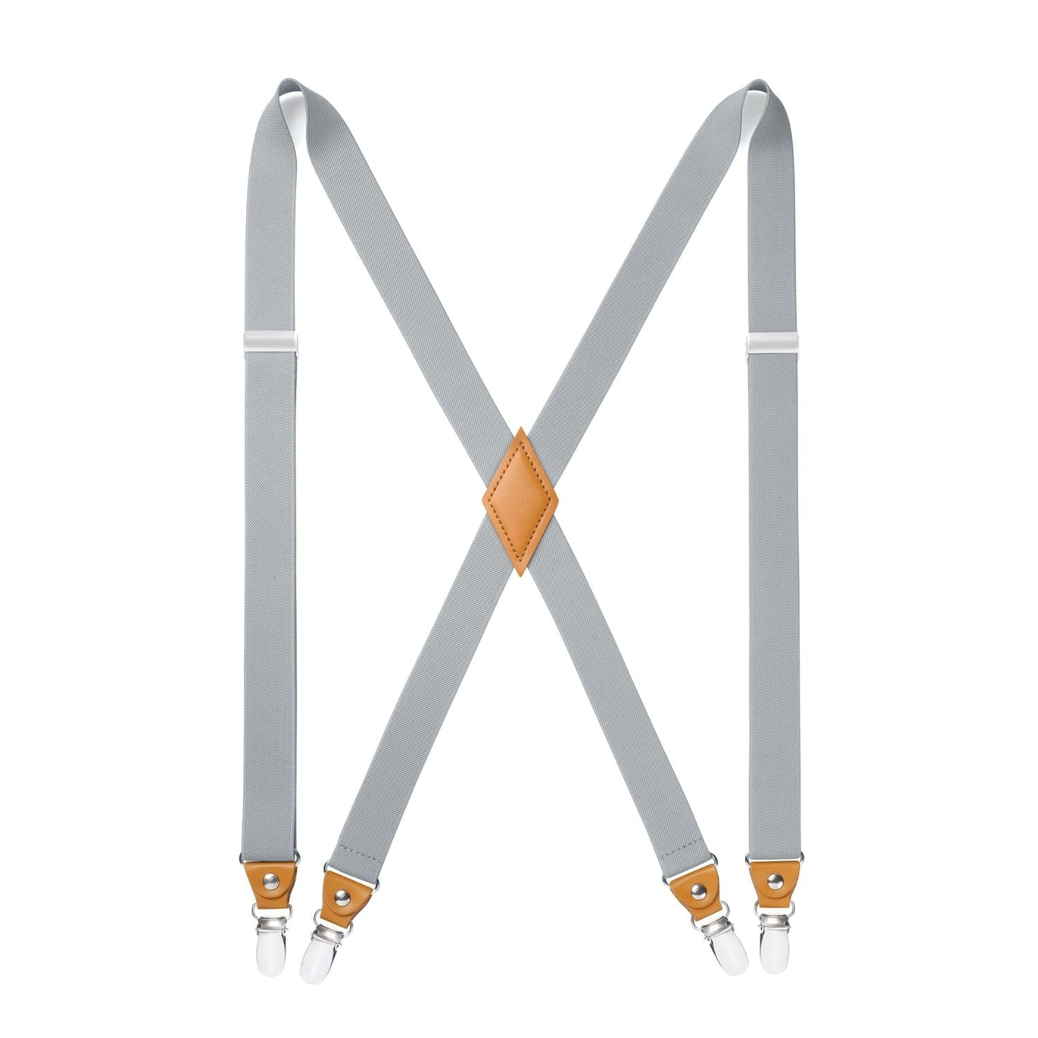 Elevate Your Style: Premium 1" Adjustable Suspender with 4 Secure Clips - Gray.